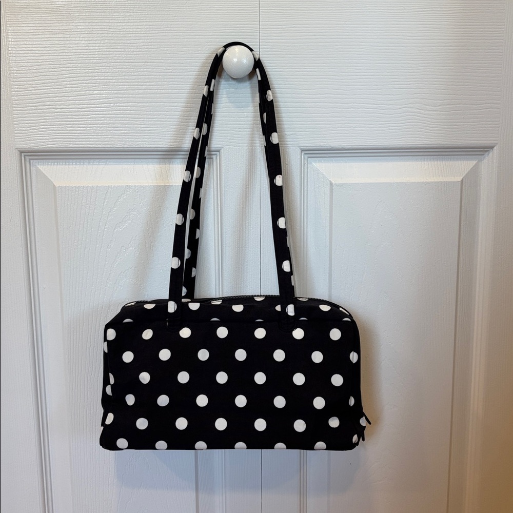 Sold Out BAGGU Black and White Polka Dot Bowler Bag